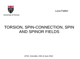 Torsion, Spin-Connection, Spin and Spinor Fields