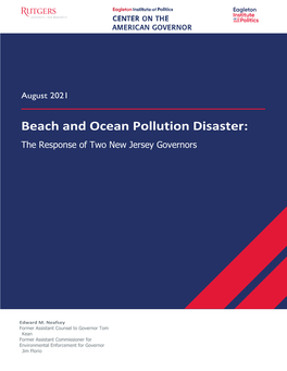 Beach and Ocean Pollution Disaster: the Response of Two New Jersey Governors