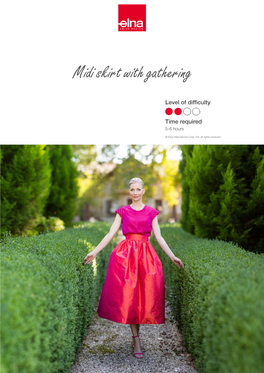 Midi Skirt with Gathering