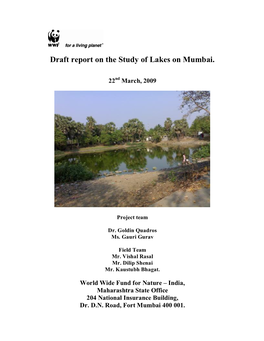 Report on Lake Survey