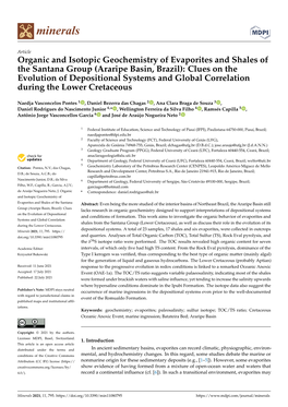 Organic and Isotopic Geochemistry of Evaporites and Shales Of