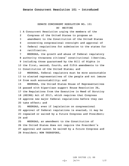 Senate Concurrent Resolution 101 - Introduced