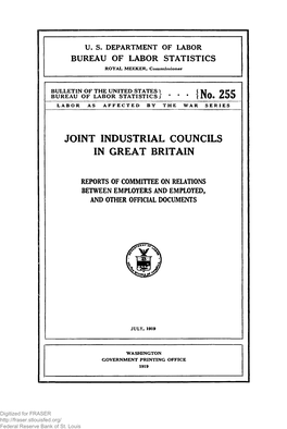 Joint Industrial Councils in Great Britain: Reports of Committee On
