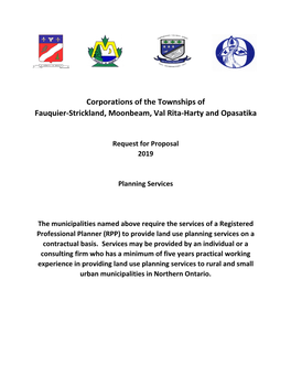 Corporations of the Townships of Fauquier-Strickland, Moonbeam, Val Rita-Harty and Opasatika