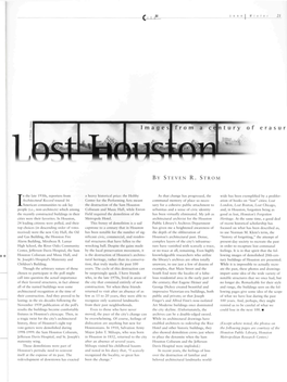 Lost Houston: Images from a Century of Erasure