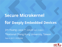 Secure Microkernel for Deeply Embedded Devices