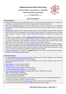 HART Nigeria Briefing, February – August 2015 1