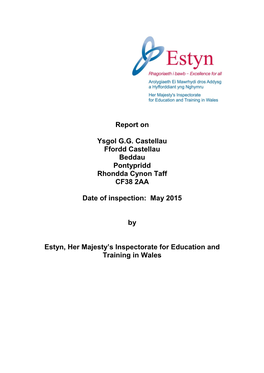 Inspection Report Ysgol GG Castellau 2015