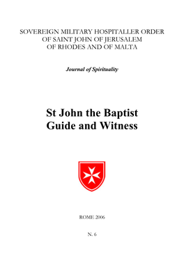 St John the Baptist Guide and Witness