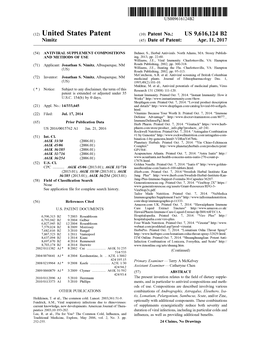 (12) United States Patent (10) Patent No.: US 9,616,124 B2 Nimitz (45) Date of Patent: Apr