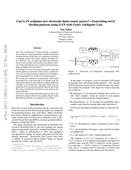 Can GAN Originate New Electronic Dance Music Genres?--Generating Novel Rhythm Patterns Using GAN with Genre Ambiguity Loss