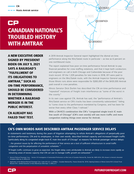 Canadian National's Troubled History with Amtrak