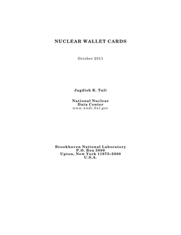 Nuclear Wallet Cards