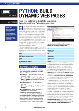 Python: Build Dynamic Web Pages