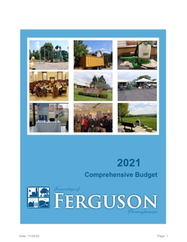 Proposed 2021 Ferguson Township Annual Operating Budget