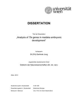 Dissertation