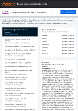 47 Bus Time Schedule & Line Route