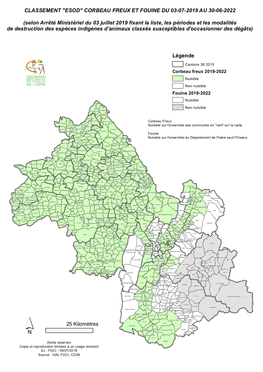 Classement "Esod" Corbeau Freux Et Fouine Du 03-07-2019 Au 30-06-2022