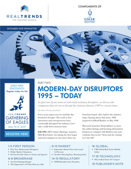 Modern-Day Disruptors 1995 – Today
