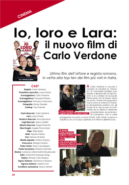 Io, Loro E Lara: Il Nuovo ﬁlm Di Carlo Verdone