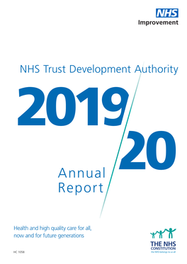 NHS Trust Development Authority 2019/20 Annual Report and Accounts