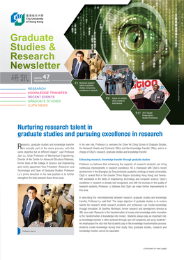 Graduate Studies & Research Newsletter