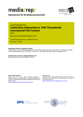 54Th Thessaloniki International Film Festival 2014