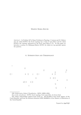 A Note on the Topology Generated by Scott Open Filters