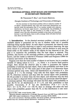 Minimax-Optimal Stop Rules and Distributions in Secretary Problems