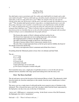 The Mercy Seat Exodus 25:17-22