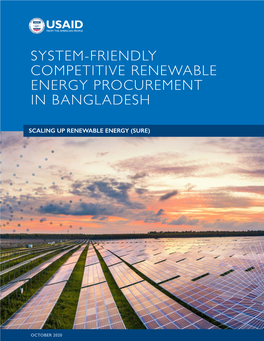 System-Friendly Competitive Renewable Energy Procurement in Bangladesh