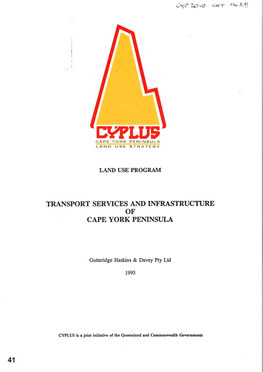 Transport Services and Infrastructure of Cape York Peninsula