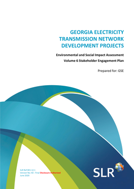 Environmental and Social Impact Assessment, Volume 6 Stakeholder