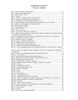 Oklahoma Statutes Title 20. Courts