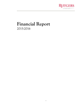 Financial Report 2015-2016
