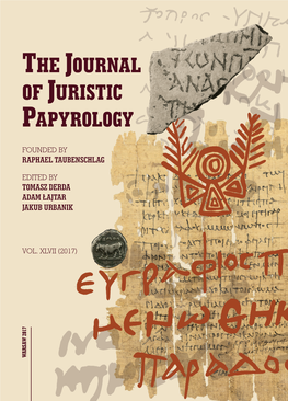 The Journal of Juristic Papyrology Vol