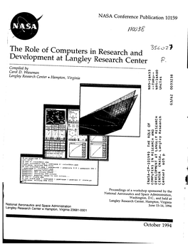 The Role of Computers in Research and Development at Langley WU 505-90-53 Research Center