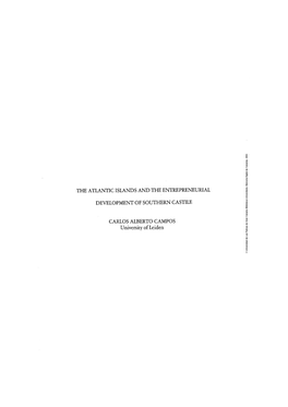 The Atlantic Islands and the Entrepreneurial Development Of