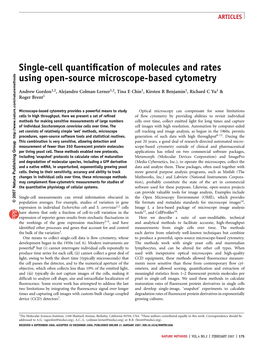 Single-Cell Quantification of Molecules and Rates Using Open-Source