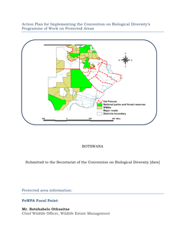 Action Plan for Implementing the Convention on Biological Diversity's Programme of Work on Protected Areas BOTSWANA Submitted