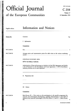 Official Journal C 258 Volume 37 of the European Communities 15 September 1994