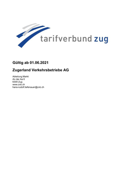 Tarifbestimmungen (GTB T600)