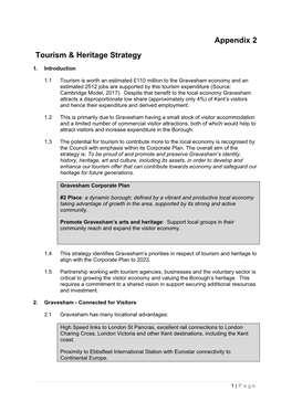 Appendix 2 Gravesham Tourism and Heritage Strategy