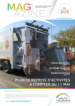 Plan De Reprise D'activites a Compter Du 11