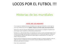 Locos Por El Futbol !!!