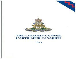 The Canadian Gunner L'artilleur Canadien 2013
