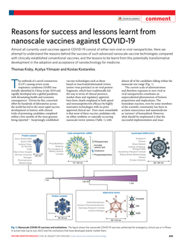 Reasons for Success and Lessons Learnt from Nanoscale Vaccines Against COVID-19