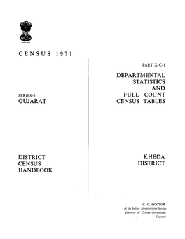 District Census Handbook, Kheda, Part XCI, Series-5