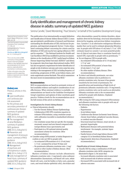 Early Identification and Management of Chronic Kidney Disease in Adults