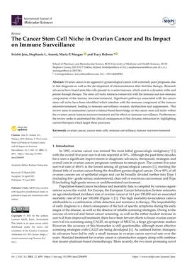 The Cancer Stem Cell Niche in Ovarian Cancer and Its Impact on Immune Surveillance